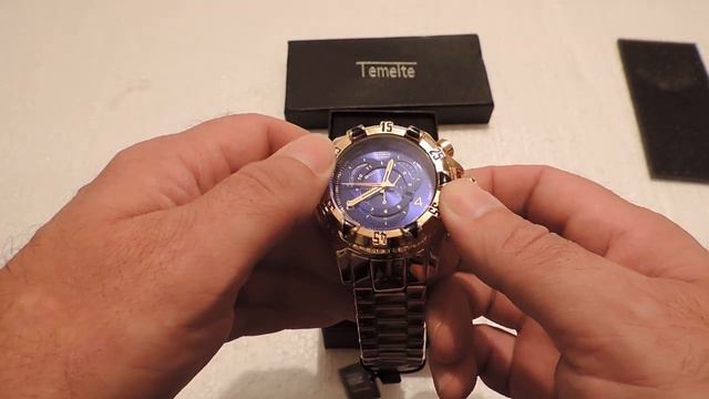 Посылка из китая , распаковка. Роскошные мужские часы Temeite. смотреть онлайн