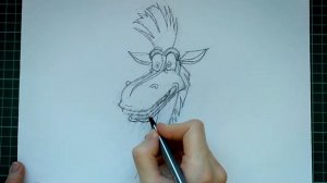 ?КАК ЗА 5 МИНУТ НАРИСОВАТЬ КОНЯ ЮЛИЯ (из мультика "ТРИ БОГАТЫРЯ" студии «Мельница») // how to draw