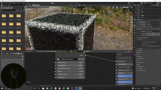 Edge Detect Material In Blender 2.90 | Edge Wear And Tear In Blender | #blender #3dart