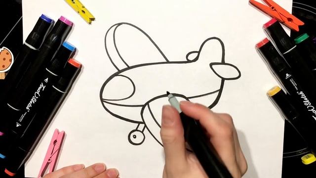 Bolalar uchun Samolyot rasm chizish - Сурет Салу ұшақ - Cурет салып уйрену - Самолёт Раскраска смотреть онлайн