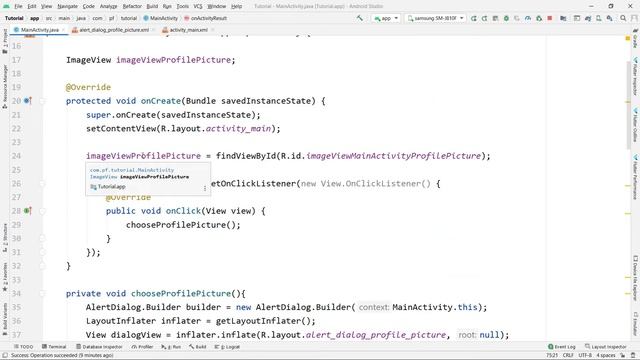 Capture image with Camera or choose image from Gallery and display on ImageView of profile picture смотреть онлайн