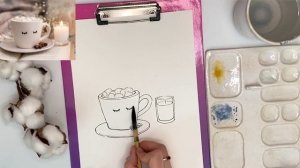 Акварельный скетч #урокискетчинга акварель просто