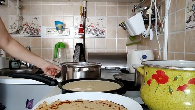 Блинный торт в сметанном креме смотреть онлайн