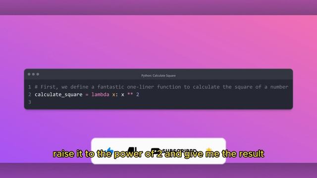 Unleash Python Magic: Calculating the Square of a Number in One Line!