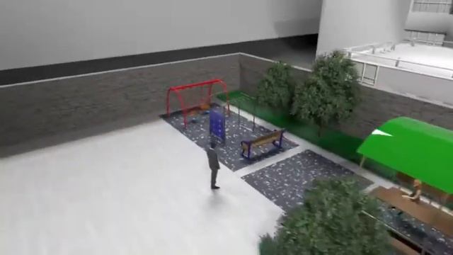 Жилой комплекс «L7», г. Николаев, ул. Лягина, 7. Визуализация двора смотреть онлайн