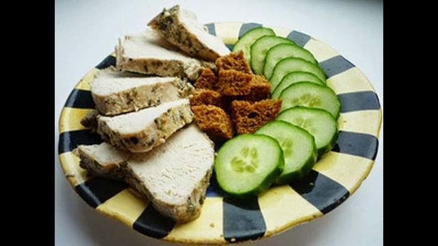Холодные закуски мясные:Индейка на пару