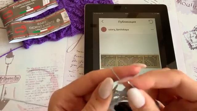 Ажурный узор с шишечками спицами | Разбор узора для вязания смотреть онлайн