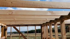 Каркасная баня своими руками. Лаги потолка.