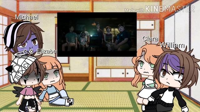 Afton family react to horror movie trailers+Georgie's death[part 2] read description смотреть онлайн