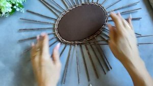 Плетем из бумажных трубочек пасхальную корзинку картонное дно Красота из трубочек\Master diy.