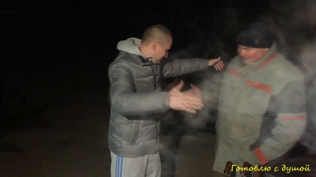 Мясо лося тушёное в казане