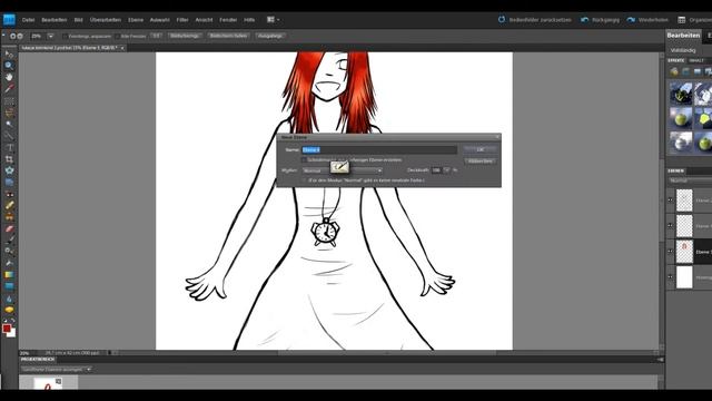 Drawing in Adobe Photoshop Elements 9 (Grafik Tablett Speedpaint) смотреть онлайн