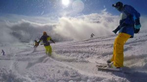 Gudauri 2018 Georgia snowboards and skiboards