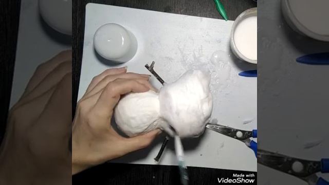 Снеговик из ваты.  2 часть. Простой