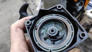 Бензокоса. Ремонт стартера.