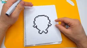 МИЛЫЙ КАВАЙНЫЙ ТЮЛЕНЧИК !РИСУНКИ ПО КЛЕТОЧКАМ ! КАК НАРИСОВАТЬ PIXEL ART KAWAII ANIMAL animals