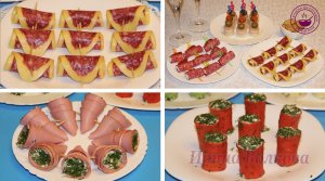 10 видов канапе и закусок с мясом и колбасой на праздничный стол ✧ Фуршетный стол Часть 4 ✧ Canapes