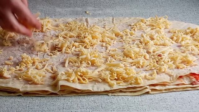 Ленивая Пицца из Лаваша//Быстро и Вкусно