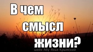 В чем смысл жизни? || шейх Абу Яхья Крымский