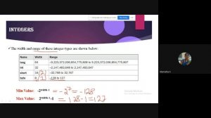 Module  I - Class 1- DATATYPES