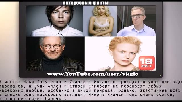 Какие страхи у знаменитостей? Смотри и удивляйся! Интересные факты 2014 смотреть онлайн