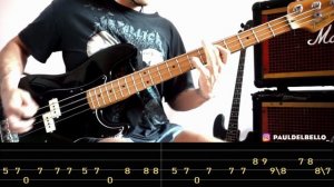Megadeth - Dawn Patrol / bass cover / playalong with TAB