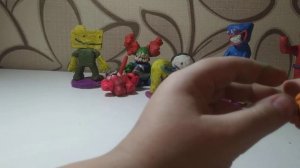 лепка диорамы по игре зомби против растений #лепкаизпластилина #леплюизпластилина #видеолепка