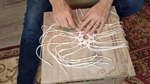 Снежинка в технике макраме