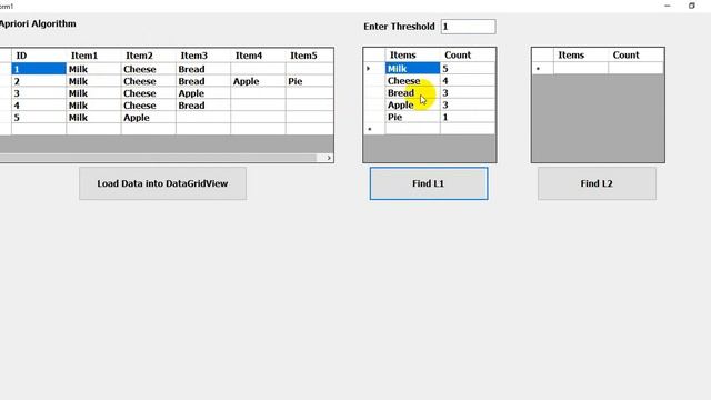 Find L1 and L2 in Apriori Algorithm смотреть онлайн