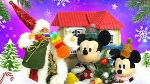 Игрушки Микки Маус и Новый год — Подарок для Деда Мороза — Смешные видео для детей