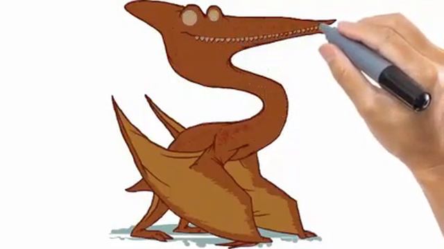 Учимся рисовать. Динозавры. Птеродактиль смотреть онлайн