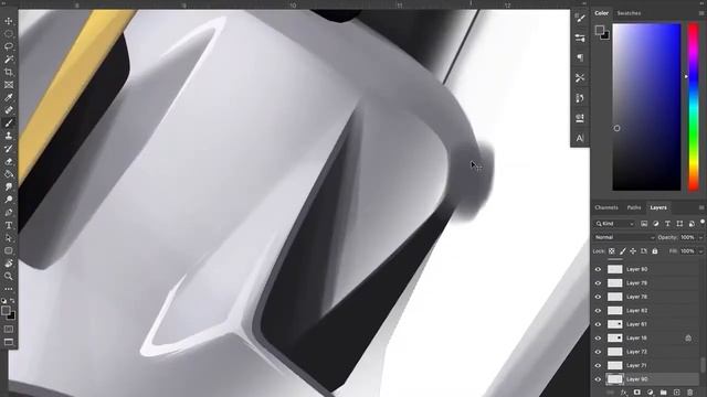 Rolls Royce SUV Photoshop SKETCH