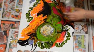 Заливка акрилом . Осень.