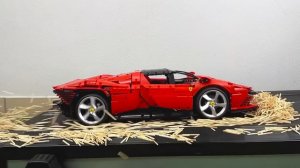 Ferrari Daytona SP3 VS Rails. Lego Technic CRASH Test