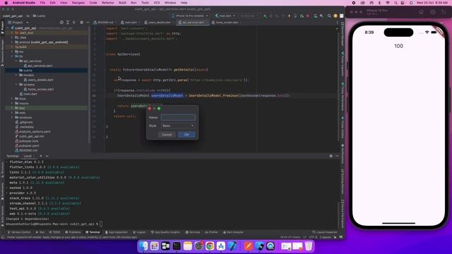 API call using Cubit | Get API | Flutter Bloc | State Management | Tutorial in Hindi/Urdu