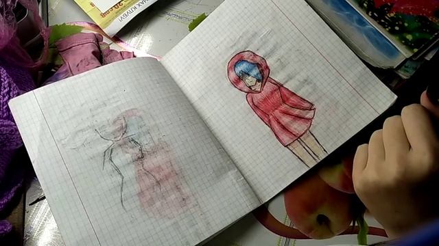 Обзор на старые тетради с рисунками (ч. 3) смотреть онлайн