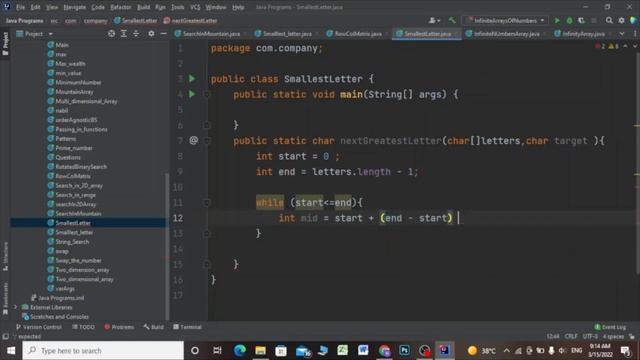 smallest letter greater than target java || smallest letter greater than target leetcode
