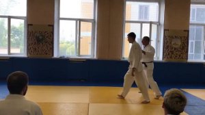 Ёко укеми - часть 1; подготовительное упражнение