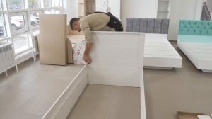 Сборка кровати коллекции "Монако" КР-17 с настилом латы, "Семья Мебелони"