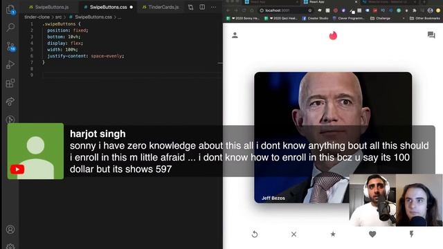 ?Build a Tinder Clone with MERN Stack (MongoDB, Express, React, Node JS) смотреть онлайн