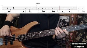 Whole Lotta Love by Led Zeppelin - Bass Cover with Tabs Play-Along