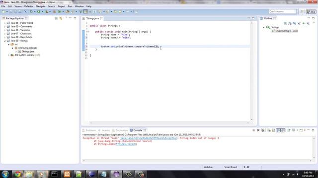 Learn Java - Beginner 9 - Strings смотреть онлайн