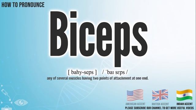 Biceps Pronunciation  How to Pronounce say Biceps CORRECTLY  Medical Meaning