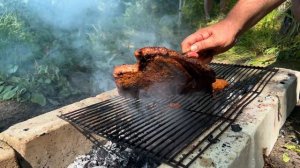 БОЛЬШОЙ КУСОК МЯСА НА КОСТРЕ ! ПРИГОТОВЬ ЕГО ТАКЖЕ  #шашлык #рецепт #мясо