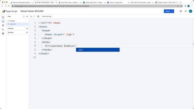 Adding Custom Dialog to Google Sheets Menu with HTML Content
