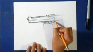 как рисовать пистолет
