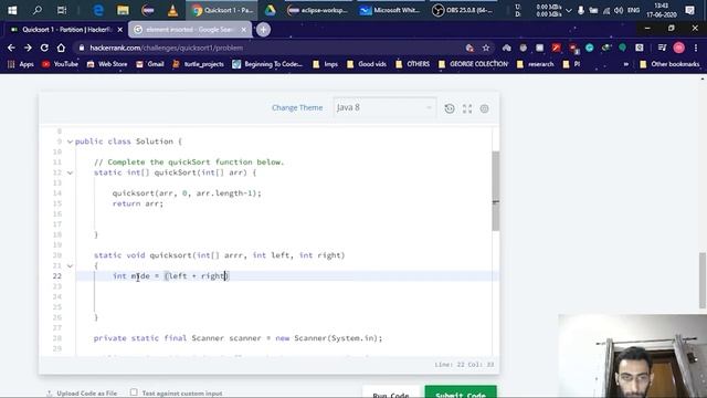 Quicksort Implementation and Explanation  in Java | HackeRank QuickSort Solution