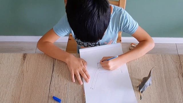 Как нарисовать динозавра Диплодока смотреть онлайн