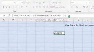 Excel functions to find the 1st Tuesday of every month