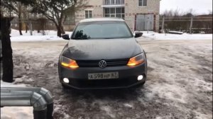 Единая полоса ДХО на Volkswagen Jetta 6